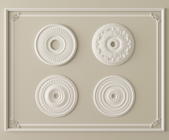European Style Plaster Carved Top Plate-ID:834582096