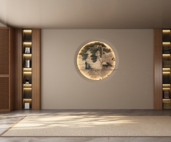 New Chinese Style TV Wall-ID:797746905