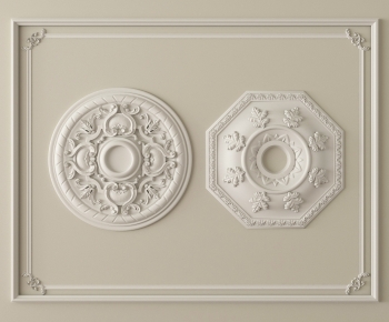 French Style Plaster Carved Top Plate-ID:773380993