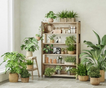 Modern Potted Green Plant-ID:606317043