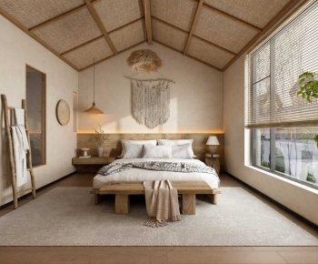 Wabi-sabi Style Bedroom-ID:642743117