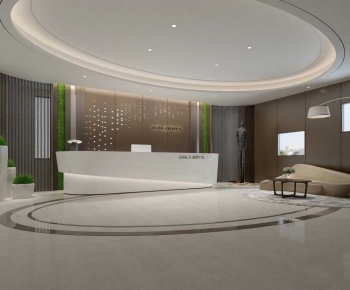 Modern Office Reception Desk-ID:345451128