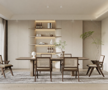 Wabi-sabi Style Dining Room-ID:527898077