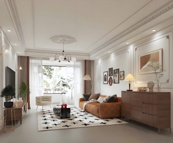 French Style A Living Room-ID:411362897