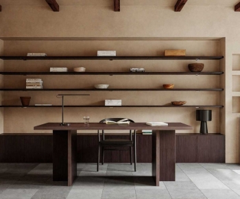 Wabi-sabi Style Study Space-ID:672370911