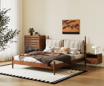 Modern Double Bed-ID:920909884