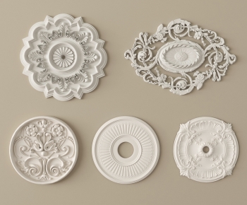 French Style Plaster Carved Top Plate-ID:351209614
