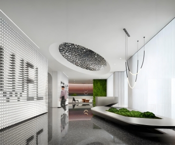 Modern Office Reception Desk-ID:967325934