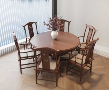 New Chinese Style Dining Table And Chairs-ID:402734047
