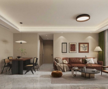 Wabi-sabi Style A Living Room-ID:907847882