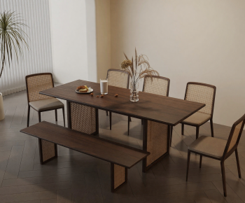 Wabi-sabi Style Dining Table And Chairs-ID:606514939