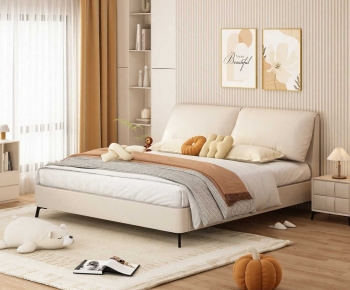 Modern Double Bed-ID:483035091