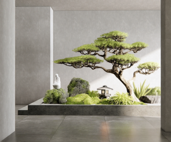 New Chinese Style Plant Landscaping-ID:529719117