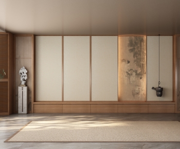 New Chinese Style TV Wall-ID:415848024