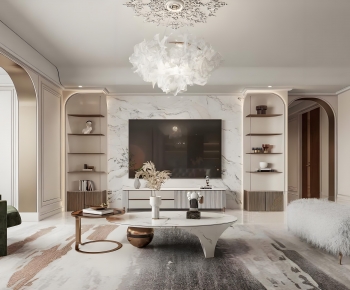 French Style A Living Room-ID:297409066