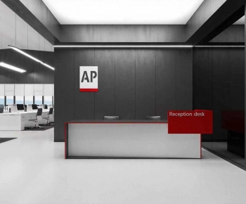 Modern Office Reception Desk-ID:614516027