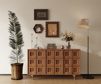 Wabi-sabi Style Side Cabinet-ID:666629085