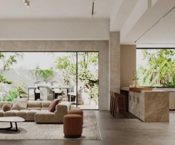 Wabi-sabi Style A Living Room-ID:943152907