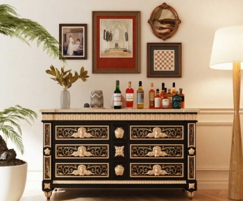 New Classical Style Entrance Cabinet-ID:995990999