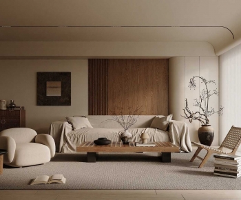 Wabi-sabi Style A Living Room-ID:184319086