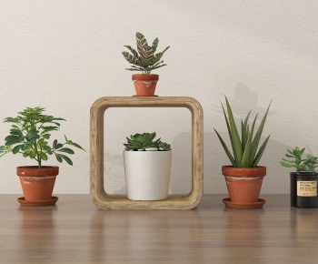 Modern Potted Green Plant-ID:342499021