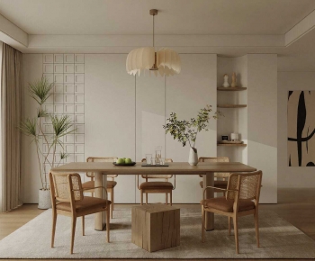 Wabi-sabi Style Dining Room-ID:639549022