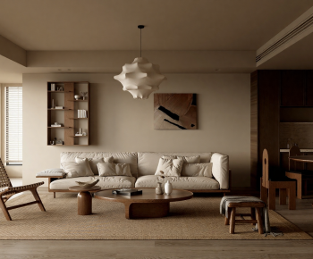 Wabi-sabi Style A Living Room-ID:793454894