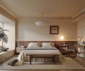 Wabi-sabi Style Bedroom-ID:592680934
