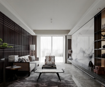 New Chinese Style A Living Room-ID:325150584