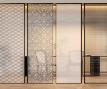 Modern Glass Screen Partition-ID:184349066
