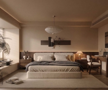 Wabi-sabi Style Bedroom-ID:566664936