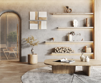 Wabi-sabi Style Coffee Table-ID:696898946