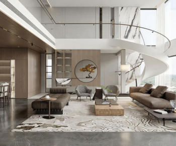 New Chinese Style A Living Room-ID:841202971