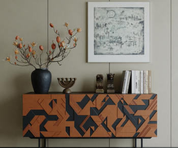 Wabi-sabi Style Entrance Cabinet-ID:505696066