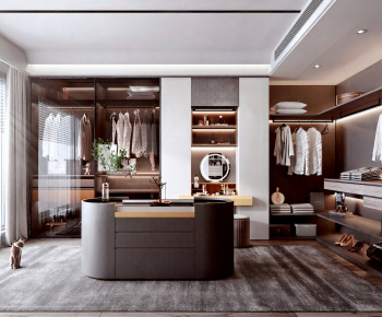 Modern Clothes Storage Area-ID:742189888