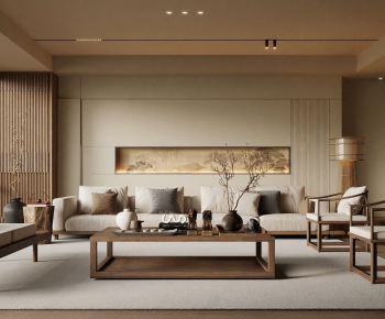 New Chinese Style A Living Room-ID:225294113