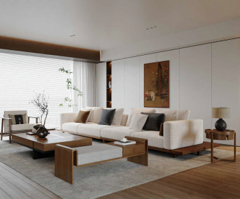 New Chinese Style A Living Room-ID:769336947