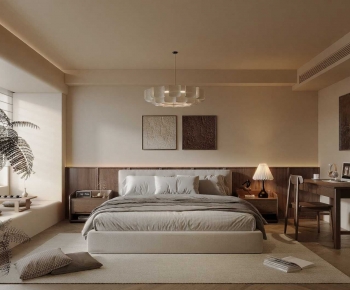 Wabi-sabi Style Bedroom-ID:397806887