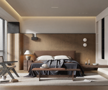 Wabi-sabi Style Bedroom-ID:514395959