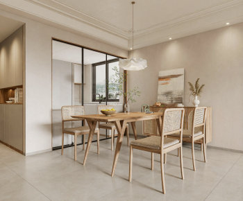 Wabi-sabi Style Dining Room-ID:887823104