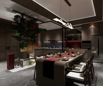 New Chinese Style Dining Room-ID:649605992