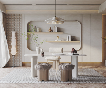 Wabi-sabi Style Study Space-ID:394838098