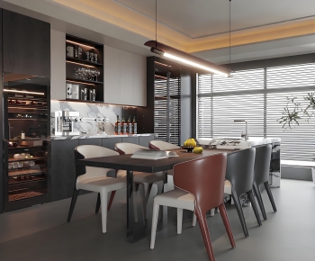 Modern Dining Room-ID:900365114