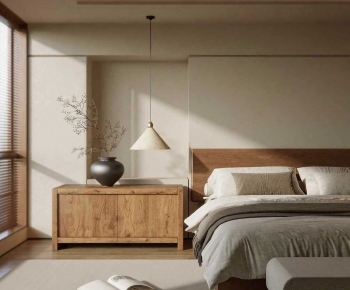 Wabi-sabi Style Bedroom-ID:824724919