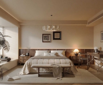 Wabi-sabi Style Bedroom-ID:422566899