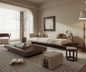 Wabi-sabi Style A Living Room-ID:388948921