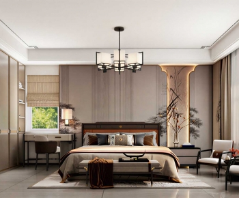New Chinese Style Bedroom-ID:339453949