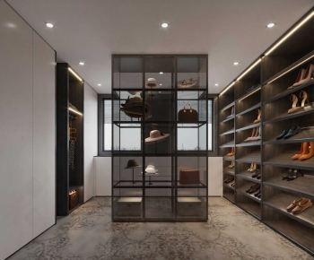 Modern Clothes Storage Area-ID:279382944