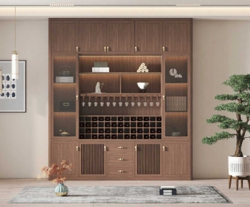 New Chinese Style Wine Cabinet-ID:524800065