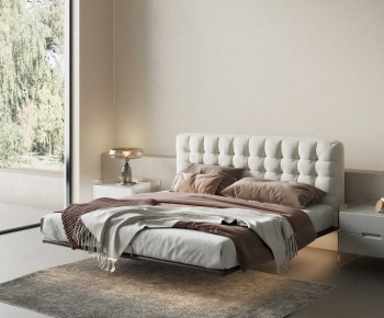 Modern Double Bed-ID:526411065